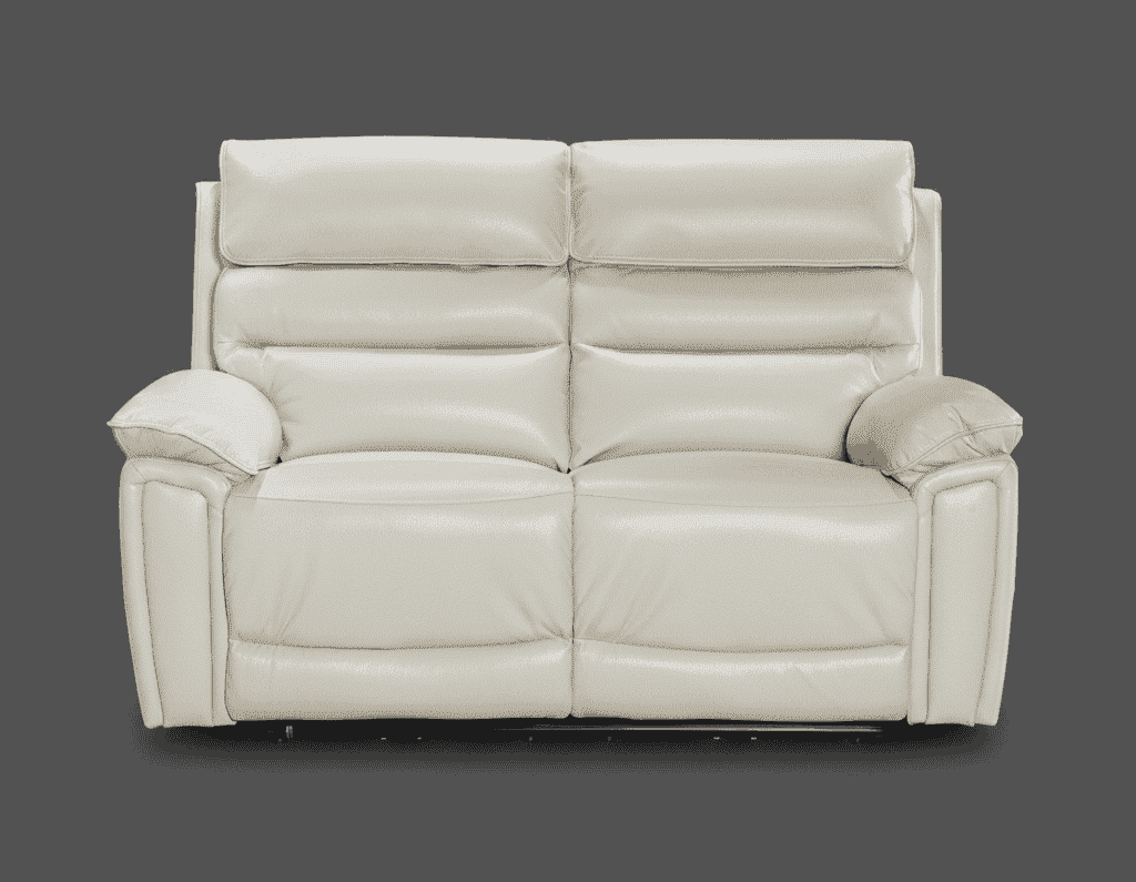 DFS Lawson Ivory Cream Leather Electric Reclining 3 Seater + 2 Seater + Armchair Sofa Set With USB Charging Ports & Drop Down Tray Table