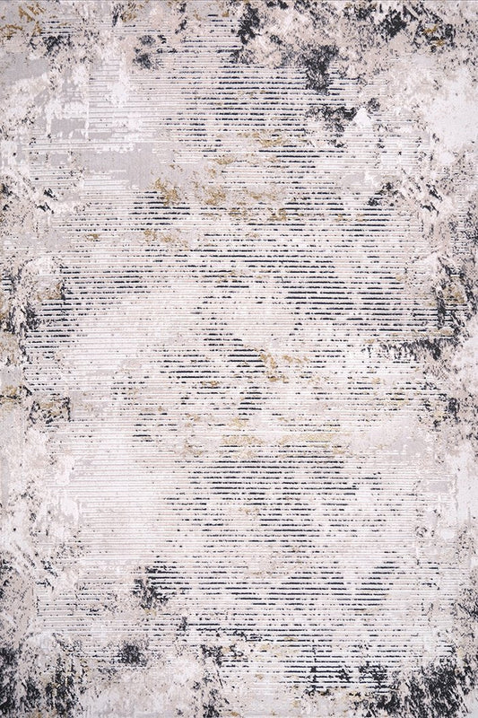 Ruby Weathered Lines Beige & Gold Rug