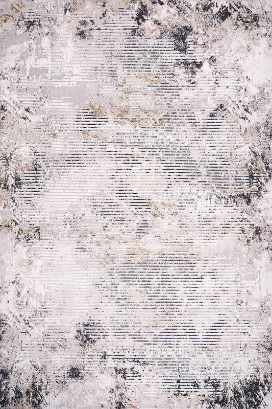 Ruby Weathered Lines Beige & Gold Rug