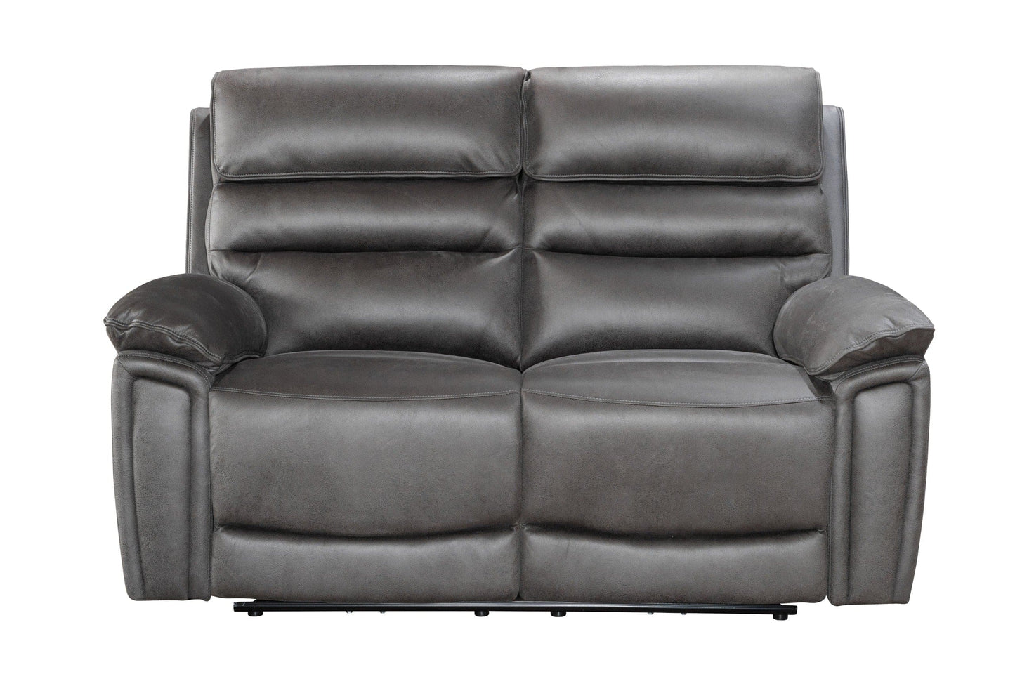 Donald Grey Suede Fabric Electric / Power Reclining Sofa Range Suite Set With USB Charging Ports & Drop Down Tray Table