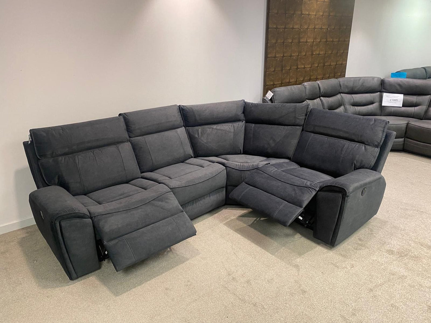 SPECIAL OFFER! Ronan Reversible Fabric Electric Recliner Corner Sofa With USB Ports LHF