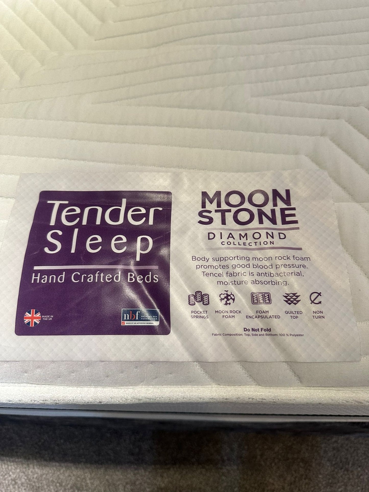 This Whole Bed - “ Moon Stone “ Extra Firm 1000 Pocket Sprung Mattress & Divan Bed Package With 2 Draws | Available In 3ft Single, 4'6ft Double or 5ft King