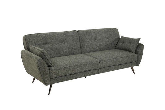 (Back In Stock 30th Sept) Athens Green Fabric 3 Seater Sofa Bed With Click-Clack Design