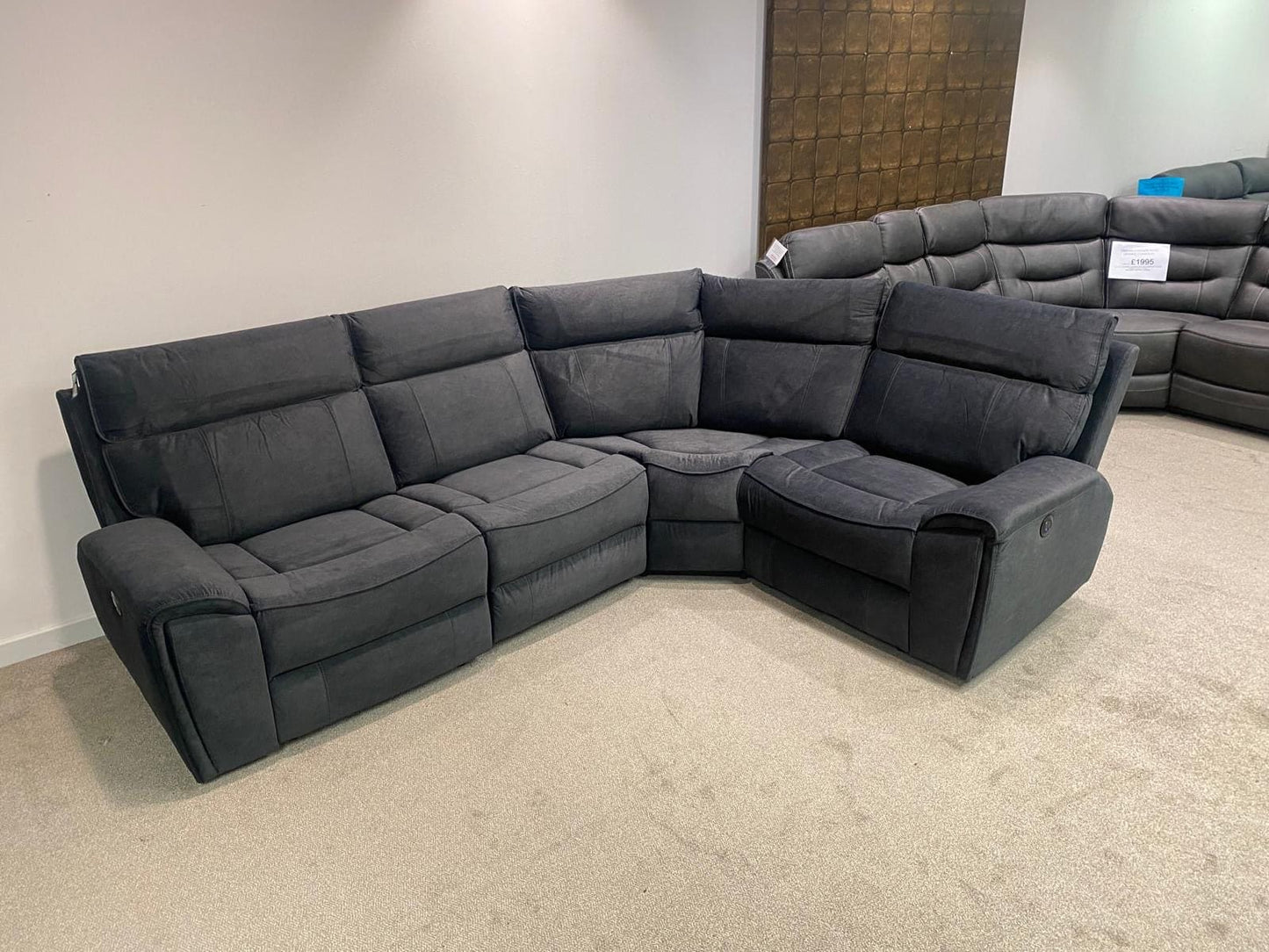 SPECIAL OFFER! Ronan Reversible Fabric Electric Recliner Corner Sofa With USB Ports LHF