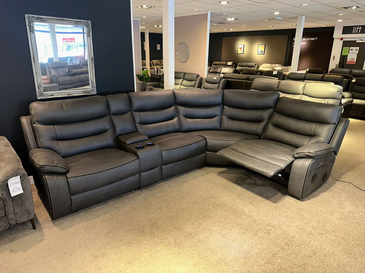 Cinema Corner Sofa - Smart Tech Power Recliner With Drinks Coolers & Extensive Features - 2C1C