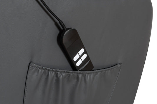 Dual Motor Electric Lando Grey Leather Rise & Recliner 1 Seater Sofa / Armchair