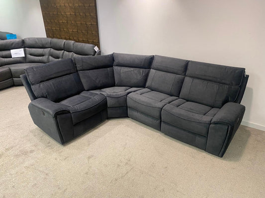 SPECIAL OFFER! Ronan Reversible Fabric Electric Recliner Corner Sofa With USB Ports LHF In Picture