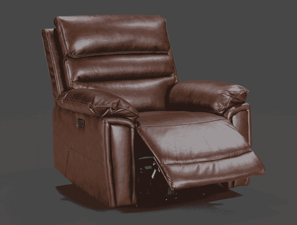 DFS Lawson Brown Leather Electric Reclining Sofa 3 Seater + 2 Seater + Armchair Set Suite With USB Charging Ports & Drop Down Tray Table