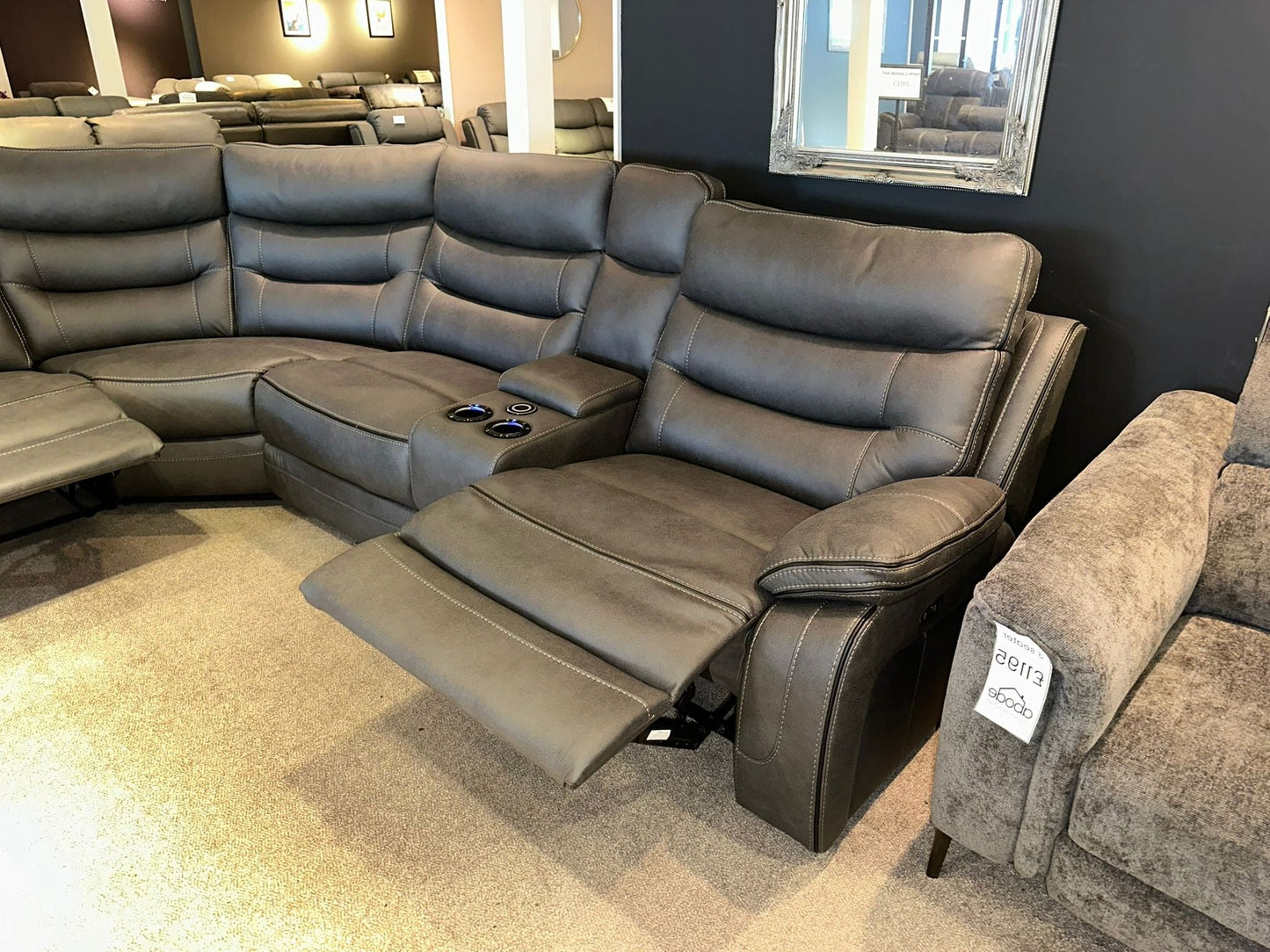 Cinema Corner Sofa - Smart Tech Power Recliner With Drinks Coolers & Extensive Features - 2C1C