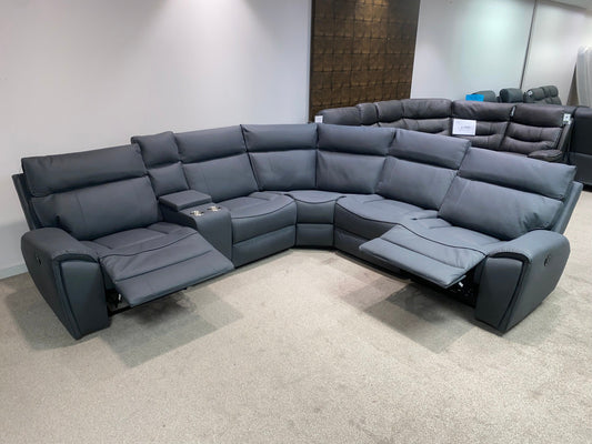 SPECIAL OFFER! Ronan Electric Recliner Corner Sofa + Drinks Console + USB Charging Ports | Couch |