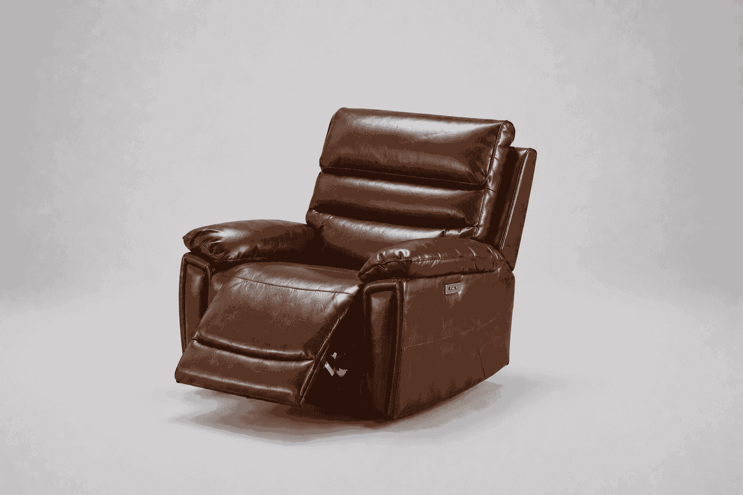 BUNDLE DEAL! Calisese Brown Leather Electric Reclining 3 Seater + 2 Seater With Drinks Console + Armchair Sofa Range Suite Set With USB Charging Ports & Drop Down Tray Table