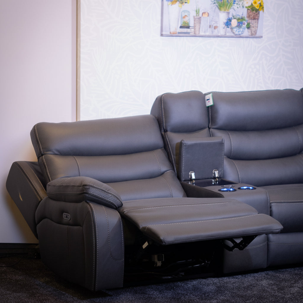 Cinema Corner Sofa - Smart Tech Power Recliner With Drinks Coolers & Extensive Features