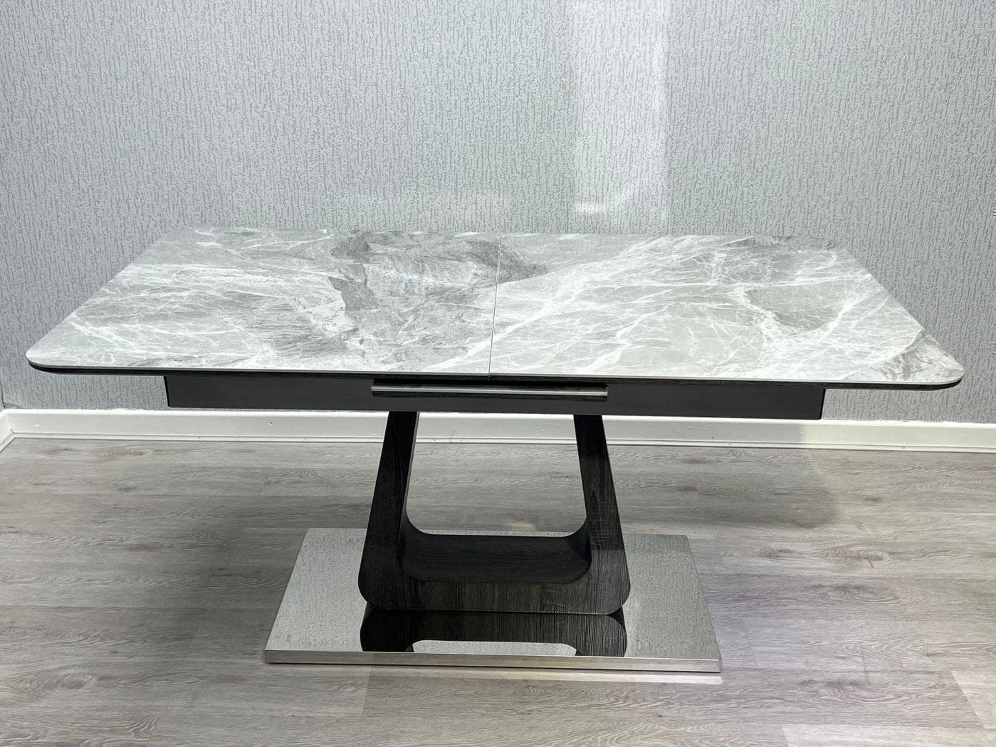 ZMAT Grey Ceramic Extending Dining Table