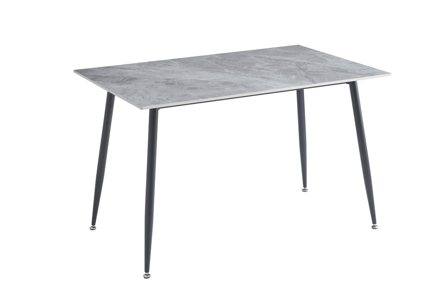 This Whole Dining Set - OXFD Grey Ceramic 120cm Dining Table + 4 Leather Quilted Back Chairs