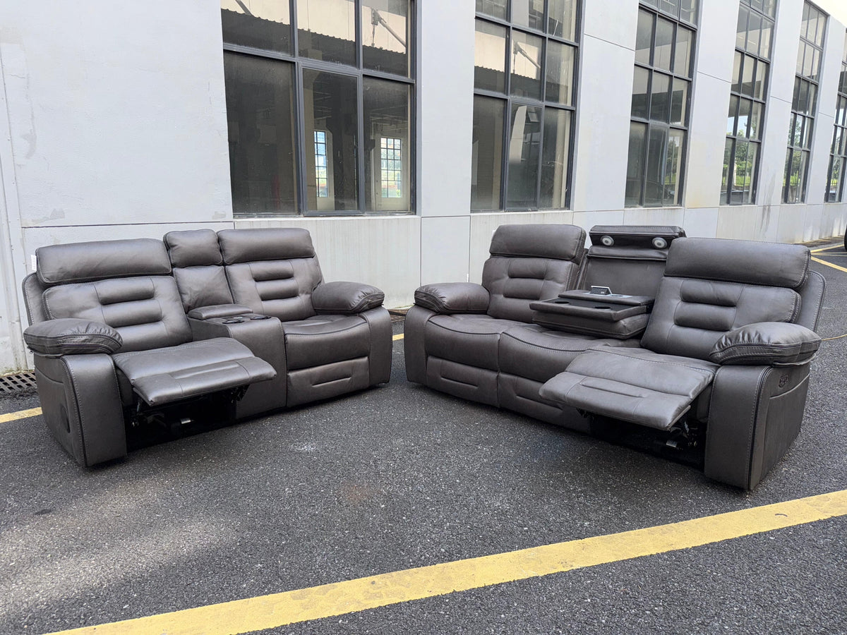 (Pre Order Promo Deal!) Chelsea Dark Grey, Light Grey, Or Brown Easy Clean Suede Fabric Cinema Sofa Set | 3 Seater + 2 Seater + Armchair or 3+2 | Online Only