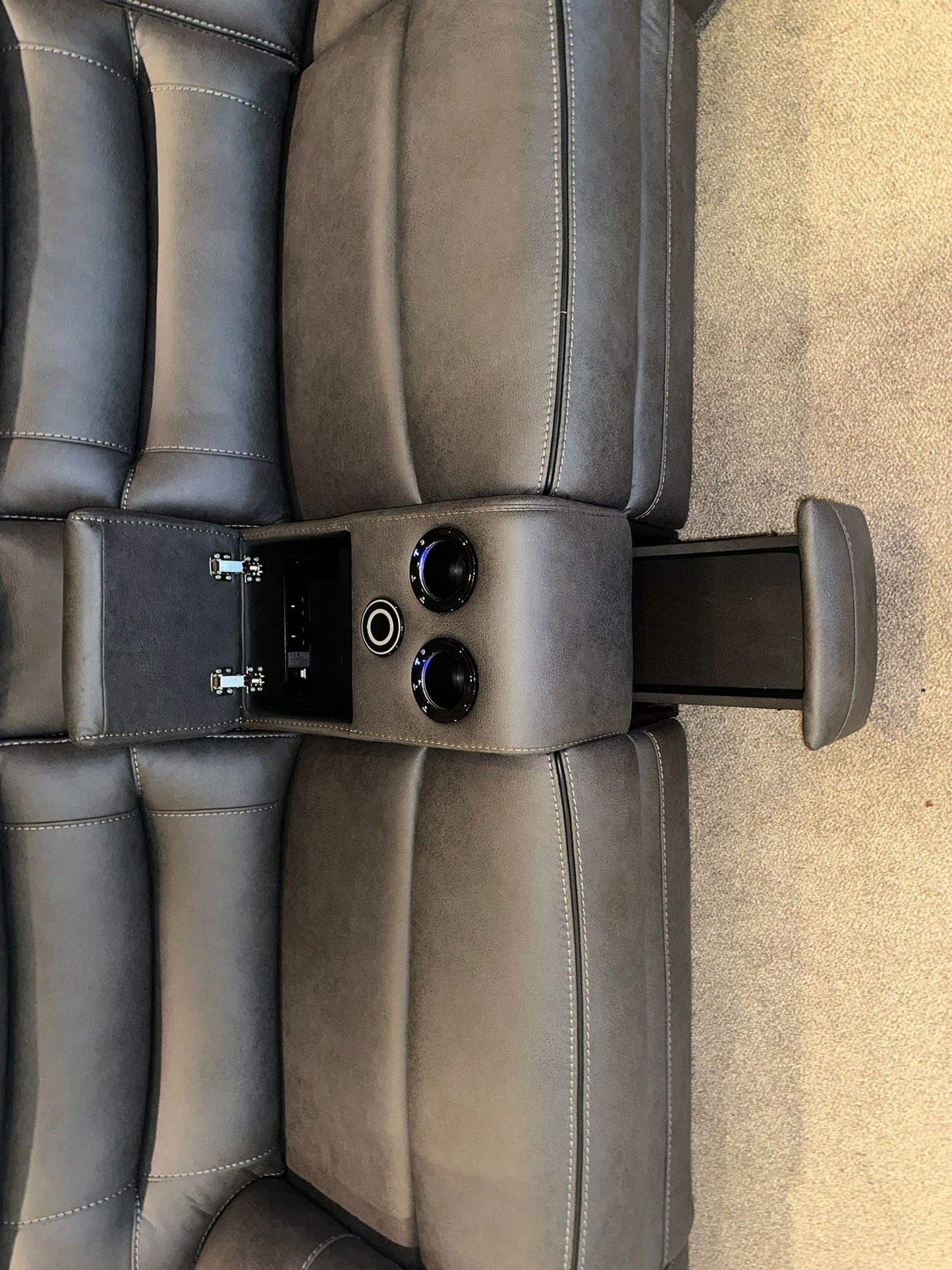 Cinema Corner Sofa - Smart Tech Power Recliner With Drinks Coolers & Extensive Features - 2C1C