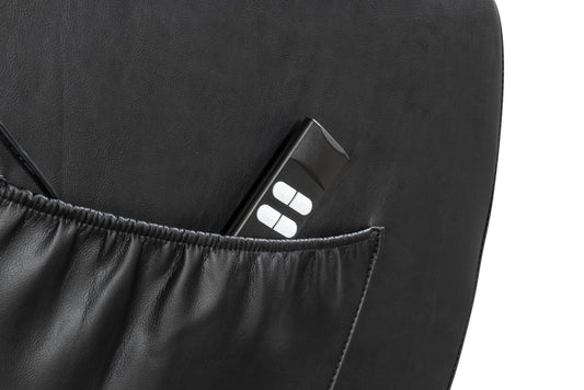 Dual Motor Electric Lando Black Leather Rise & Recliner 1 Seater Sofa / Armchair