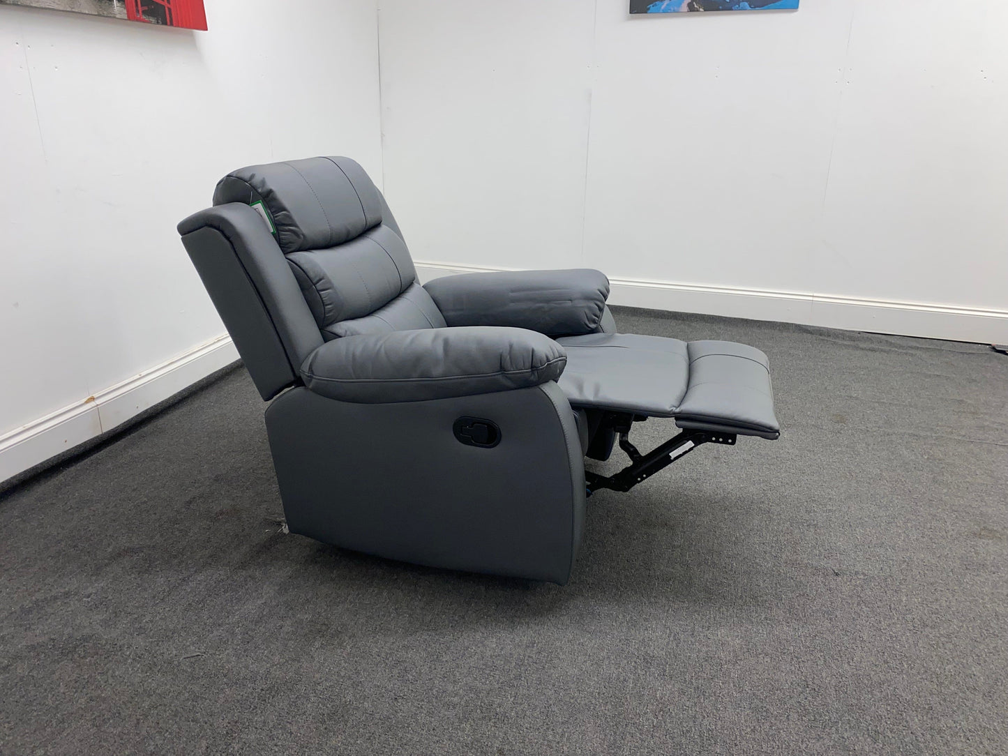 Lando Recliner Grey Leather 3 + 1 Seater Sofa Set | Couch |