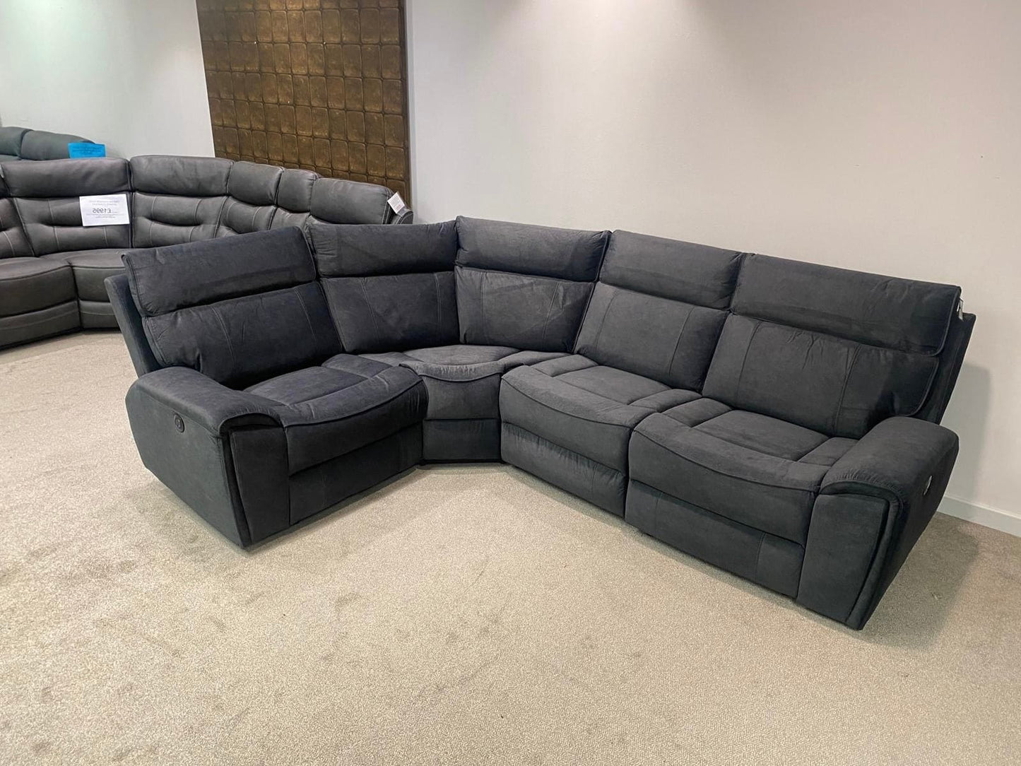 SPECIAL OFFER! Ronan Reversible Fabric Electric Recliner Corner Sofa With USB Ports LHF In Picture