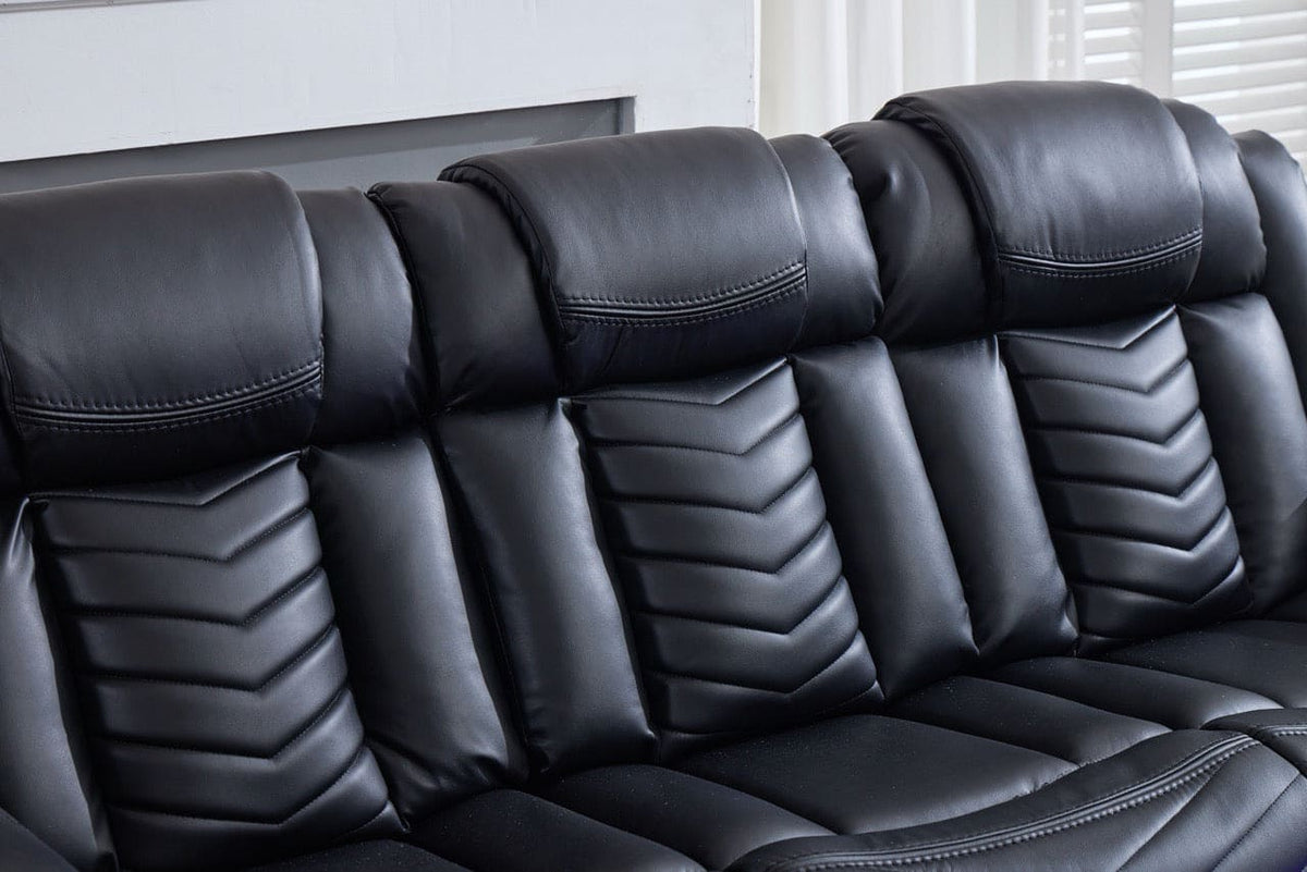 (Pre Order Promo Deal!) Zeus Grey, Black Or Brown Leather Cinema Sofa Set | 3 Seater + 2 Seater + Armchair or 3+2 | Online Only