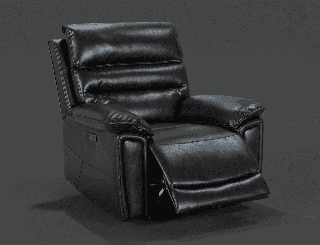 BUNDLE DEAL! Calisese Black Leather Electric Reclining 3 Seater + 2 Seater + Armchair Sofa Set With USB Charging Ports & Drop Down Tray Table