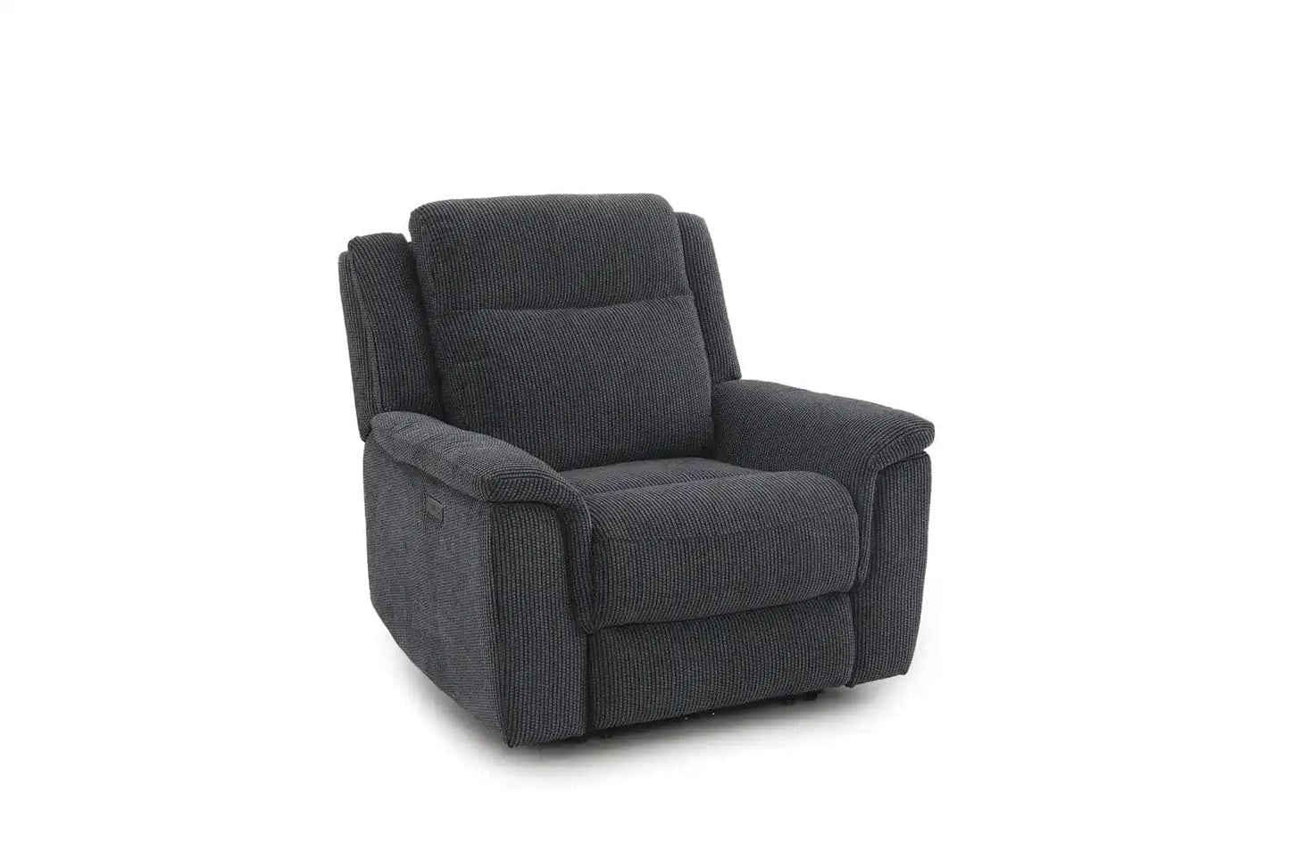 "Tamala" Charcoal Grey Fabric Electric Recliner Armchair / 1 Seater Sofa Range Complete With USB/C Charging Ports