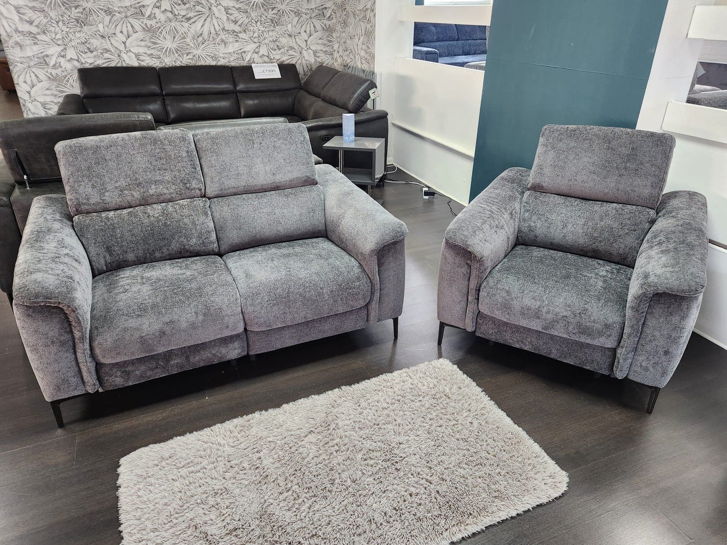 Tahiti Electric Recliner 2 Seater Sofa With USB Charging Ports & Adjustable Headrests