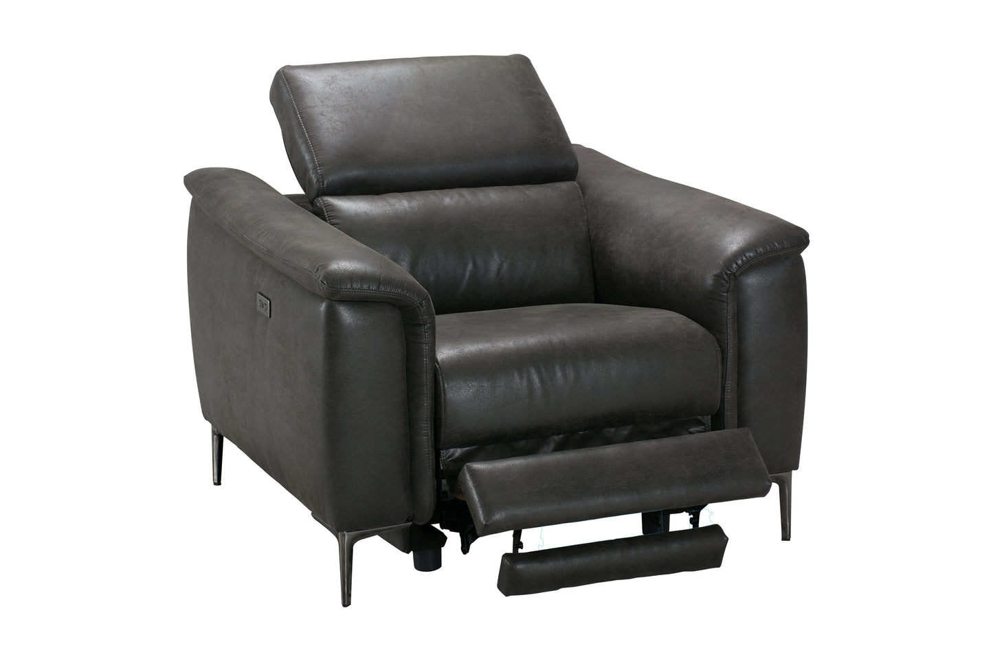 Tahithi Suede Electric Recliner Sofa Range With USB Charging Ports & Adjustable Headrests
