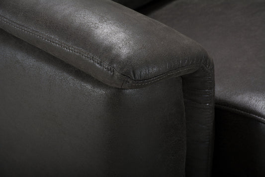 Tahiti Resilience Suede Electric Recliner 3 Seater Sofa With USB Charging Ports & Adjustable Headrests