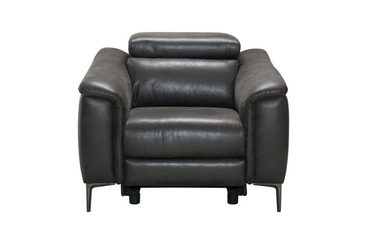 Tahiti Resilience Suede Electric Recliner Armchair / 1 Seater Sofa With USB Charging Ports & Adjustable Headrests