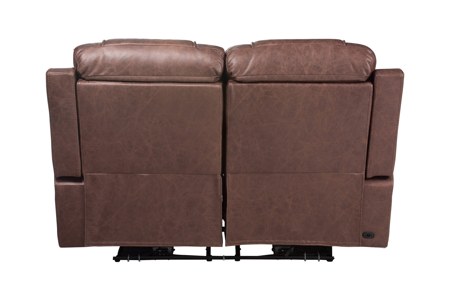 Charles Electric / Power Reclining Brown Resilience Fabric 2 Seater Sofa | Power Headrests | USB Charging Plus High Seating & Backrest Position | Couch