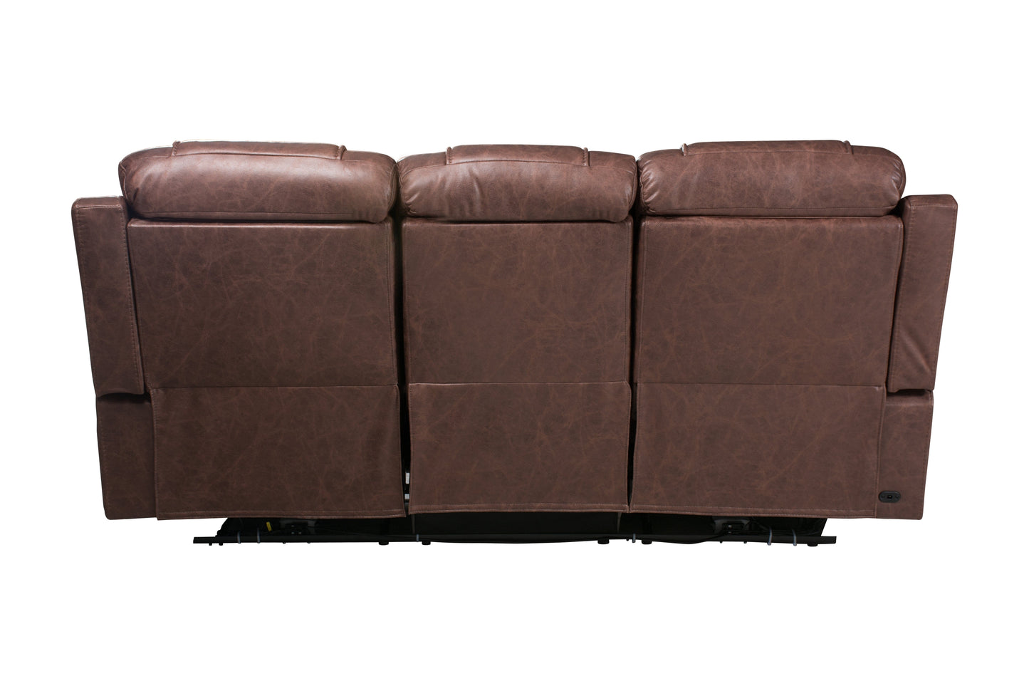 Charles Electric / Power Reclining Brown Resilience Fabric Sofa Range | Power Headrests | USB Charging & Drinks Tray Table Plus High Seating & Backrest Position | Couch