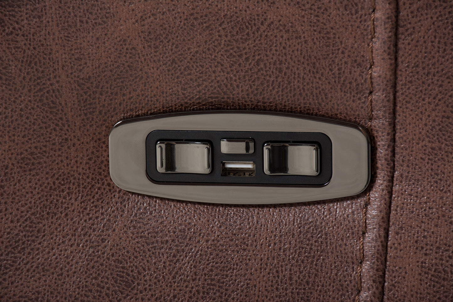 Charles Electric / Power Reclining Brown Resilience Fabric 2 Seater Sofa | Power Headrests | USB Charging Plus High Seating & Backrest Position | Couch