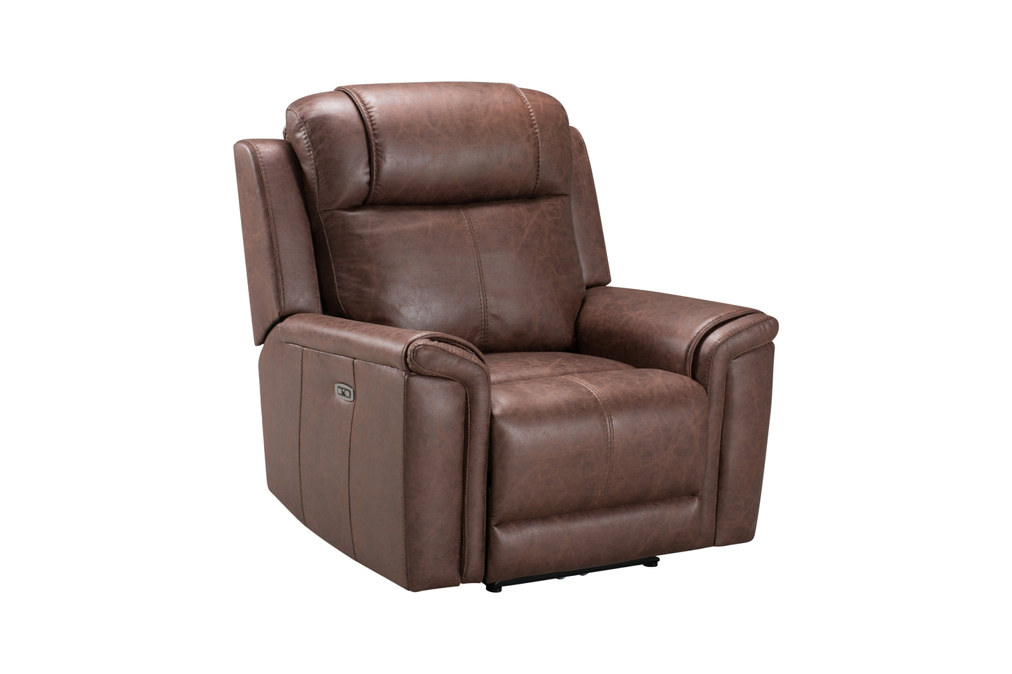 Charles Electric / Power Reclining Brown Resilience Fabric Sofa Range | Power Headrests | USB Charging & Drinks Tray Table Plus High Seating & Backrest Position | Couch