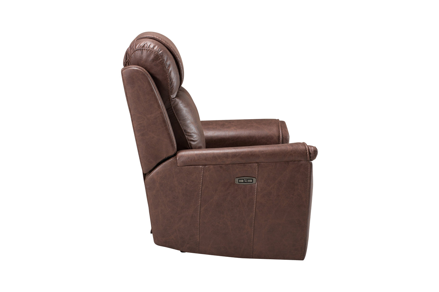 Charles Electric / Power Reclining Brown Resilience Fabric Sofa Range | Power Headrests | USB Charging & Drinks Tray Table Plus High Seating & Backrest Position | Couch
