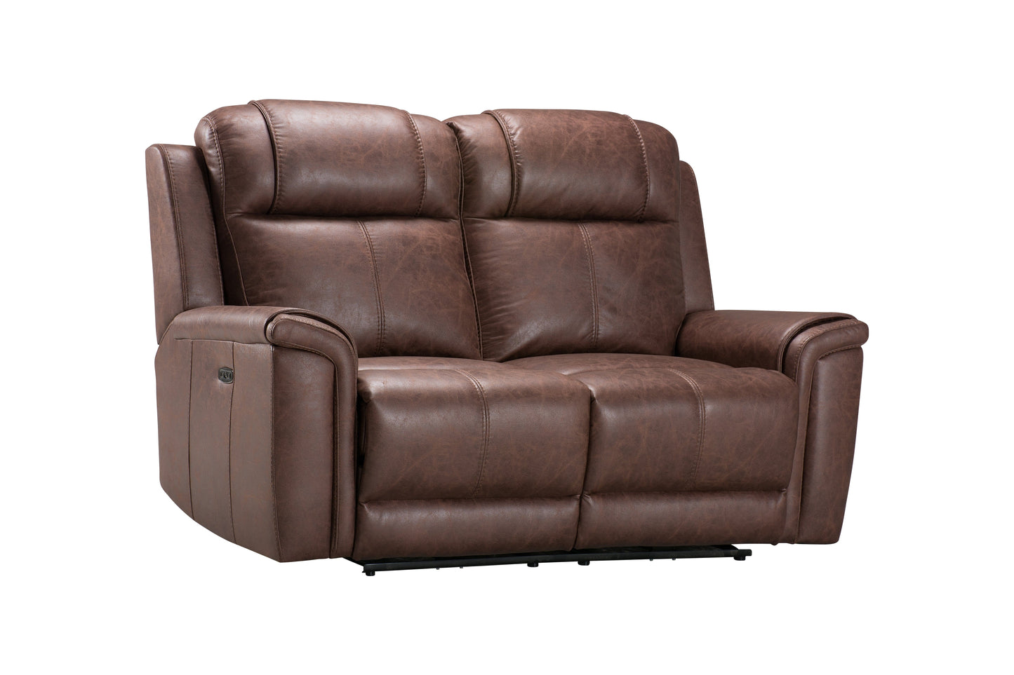 Charles Electric / Power Reclining Brown Resilience Fabric 2 Seater Sofa | Power Headrests | USB Charging Plus High Seating & Backrest Position | Couch