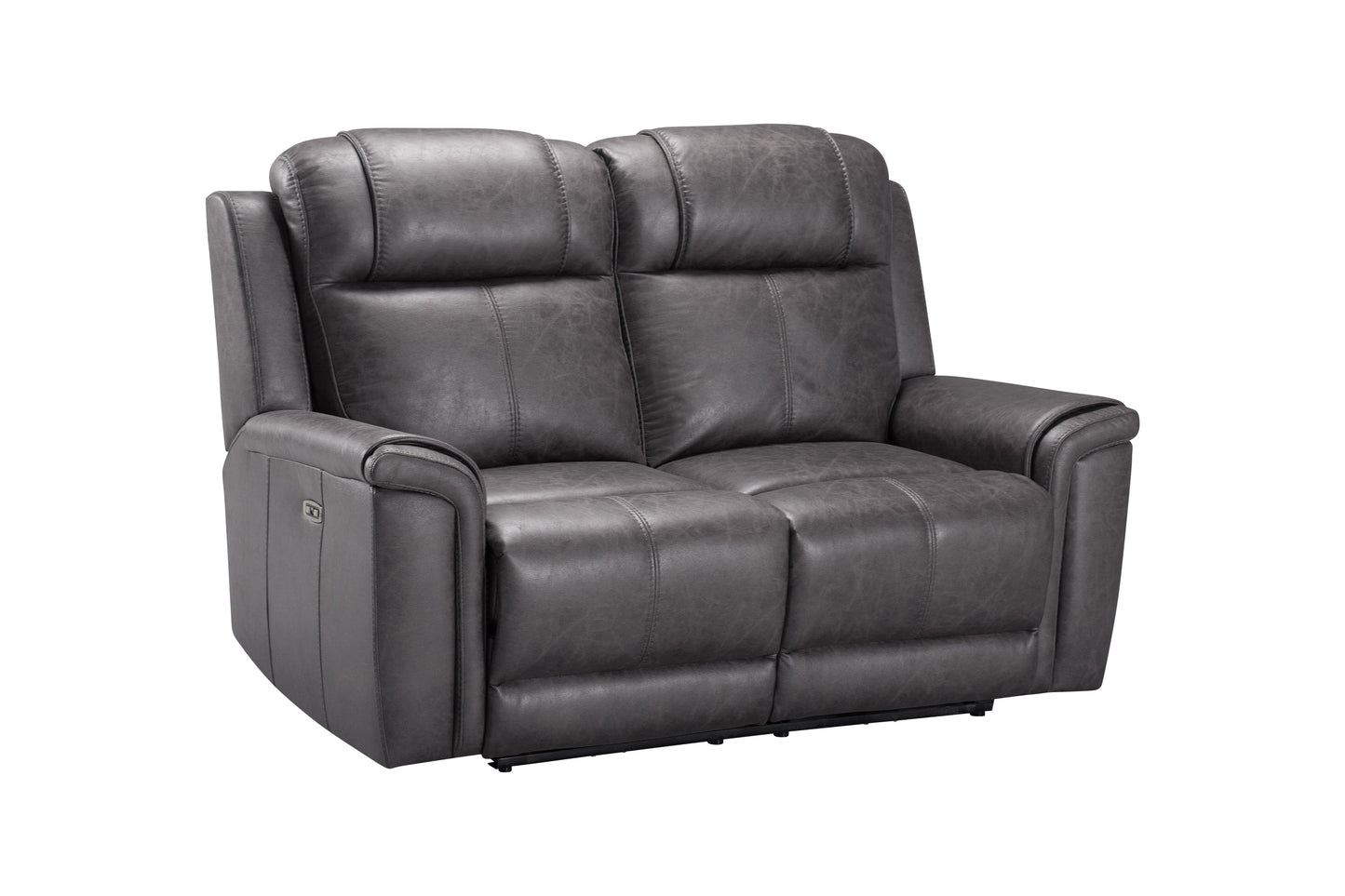 Back In Stock October 5th - Charles Electric / Power Reclining Charcoal Grey Resilience Fabric 2 Seater Sofa | Power Headrests | USB Charging Plus High Seating & Backrest Position | Couch