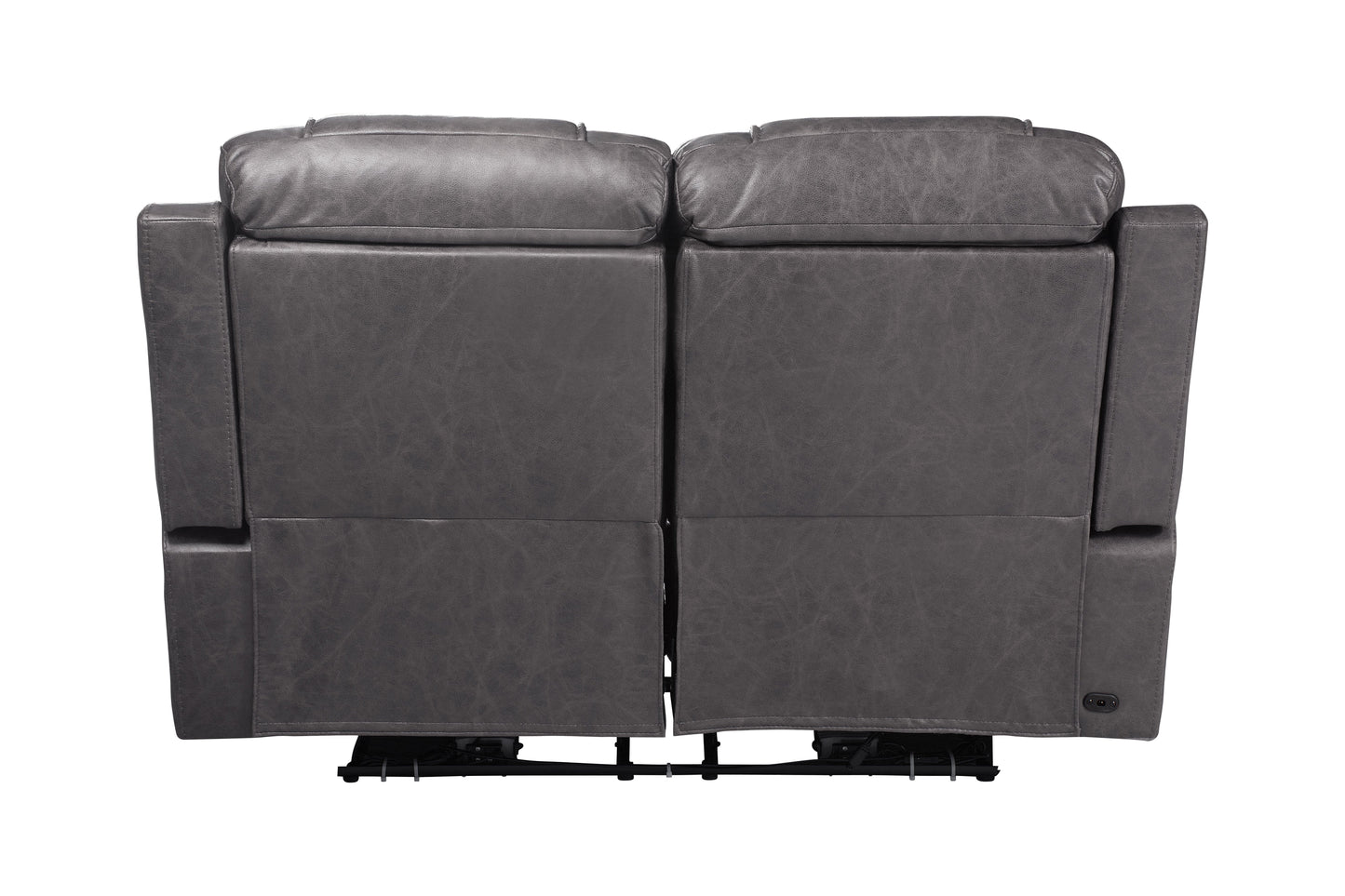 Back In Stock October 5th - Charles Electric / Power Reclining Charcoal Grey Resilience Fabric 2 Seater Sofa | Power Headrests | USB Charging Plus High Seating & Backrest Position | Couch