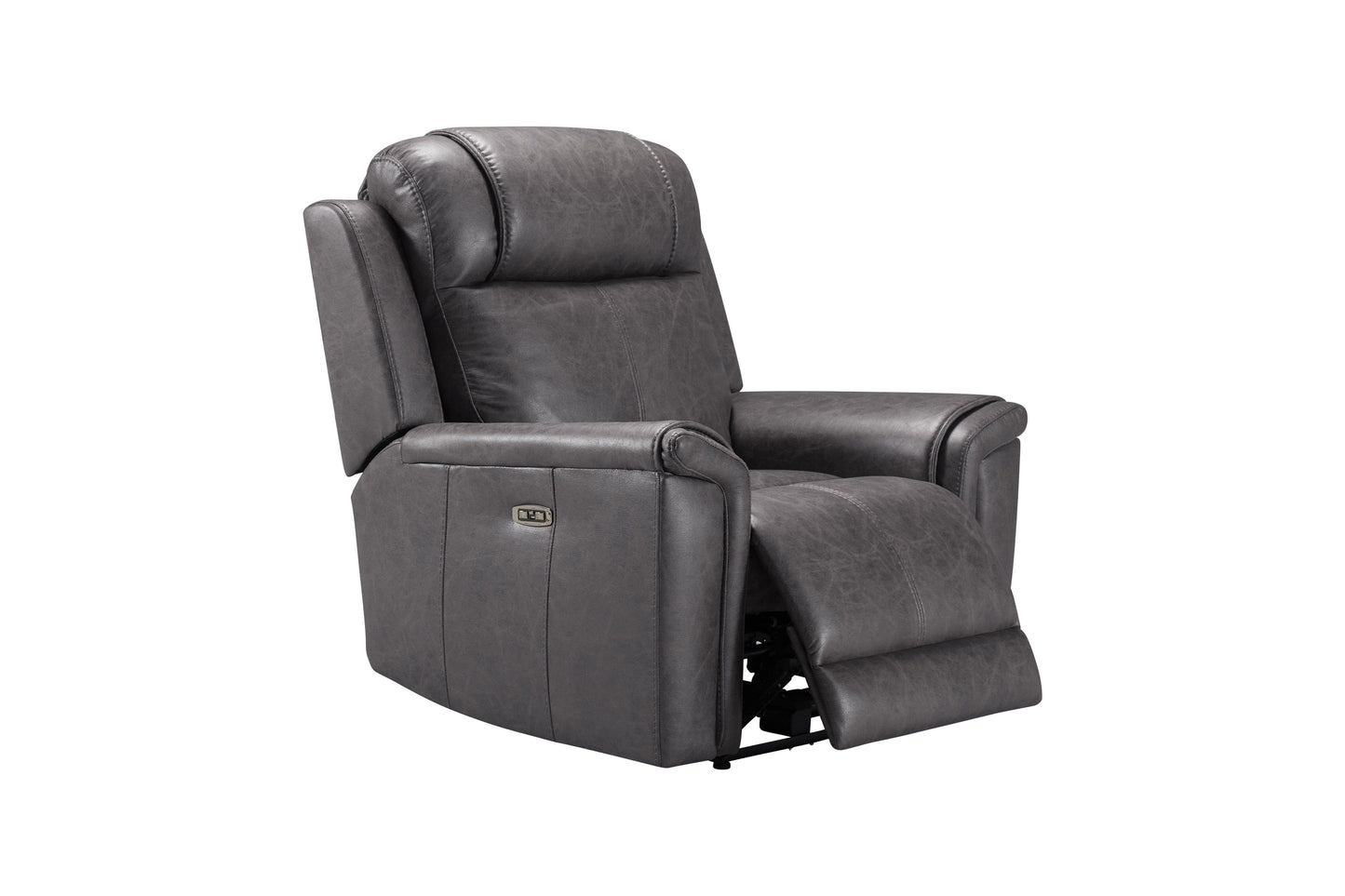 Back In Stock October 5th - Charles Electric / Power Reclining Charcoal Grey Resilience Fabric Sofa Range | Power Headrests | USB Charging & Drinks Tray Table Plus High Seating & Backrest Position | Couch