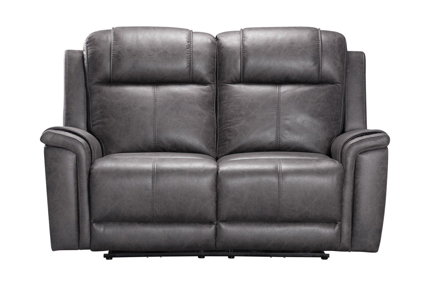 Back In Stock October 5th - Charles Electric / Power Reclining Charcoal Grey Resilience Fabric 2 Seater Sofa | Power Headrests | USB Charging Plus High Seating & Backrest Position | Couch