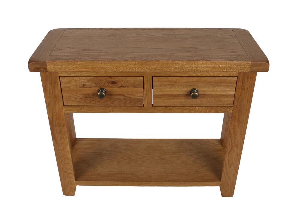 Torino Real Hardwood Oak Console Table