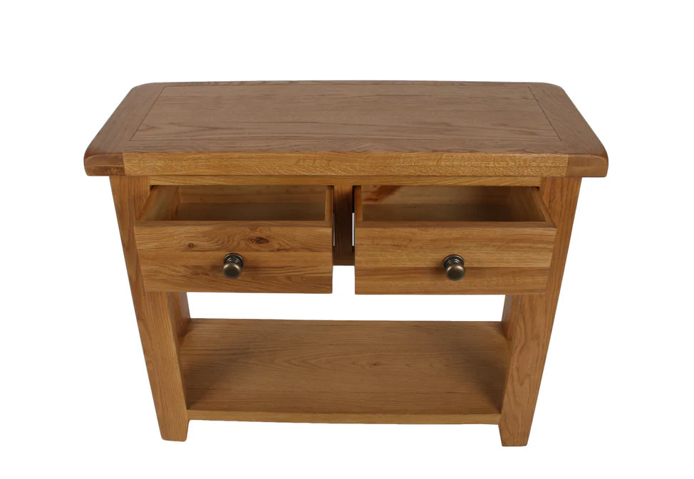 Torino Real Hardwood Oak Console Table