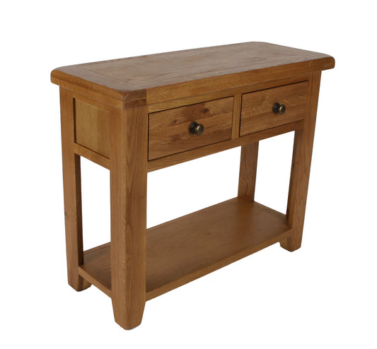 Torino Real Hardwood Oak Console Table