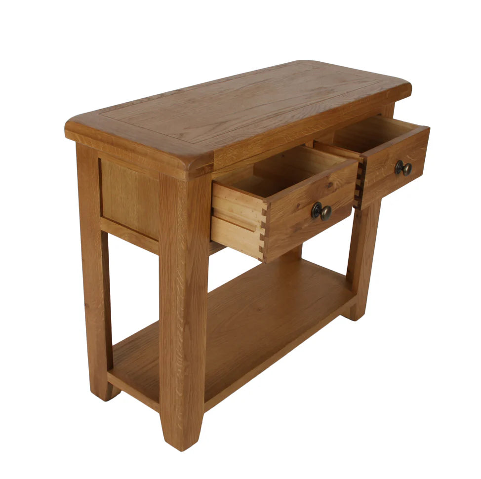 Torino Real Hardwood Oak Console Table