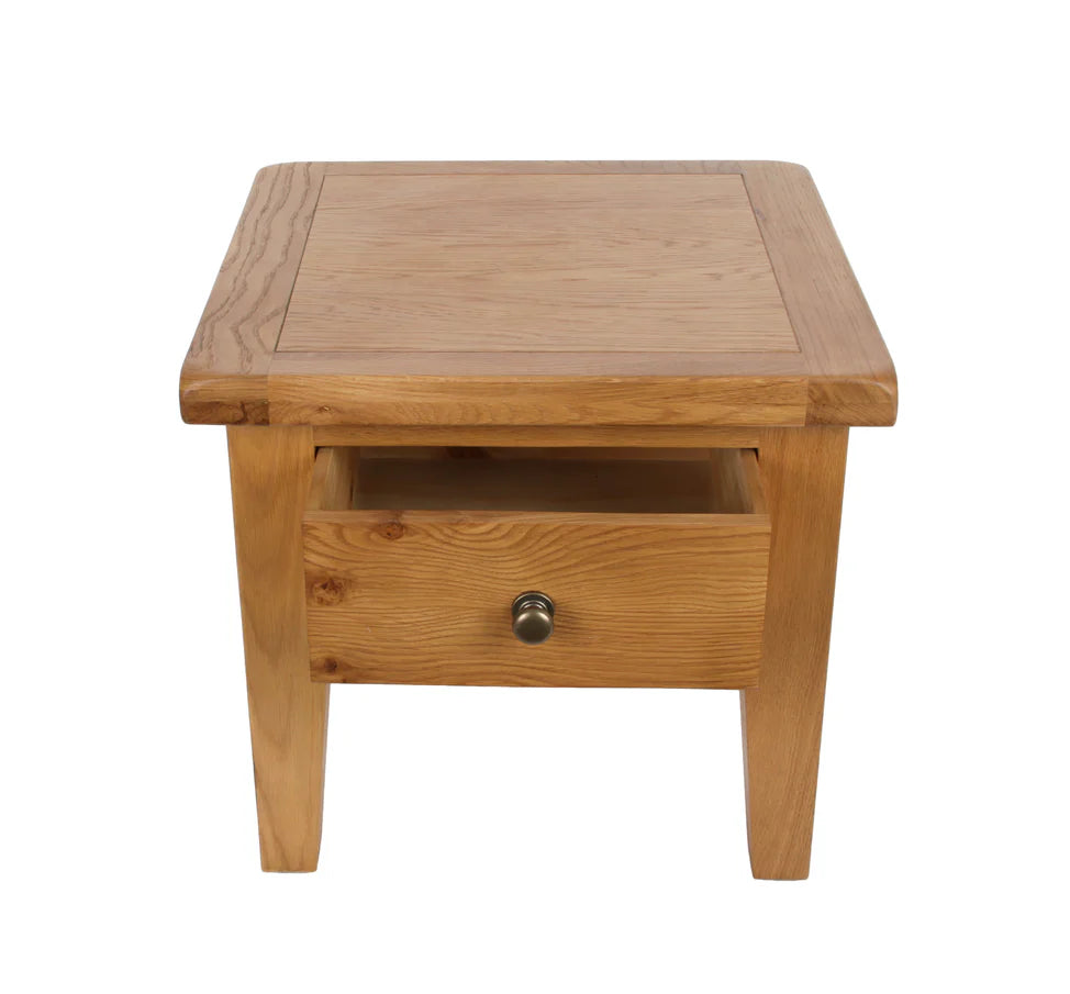 Torino Real Hardwood Oak Lamp Table