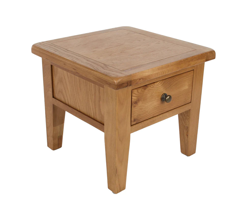 Torino Real Hardwood Oak Lamp Table