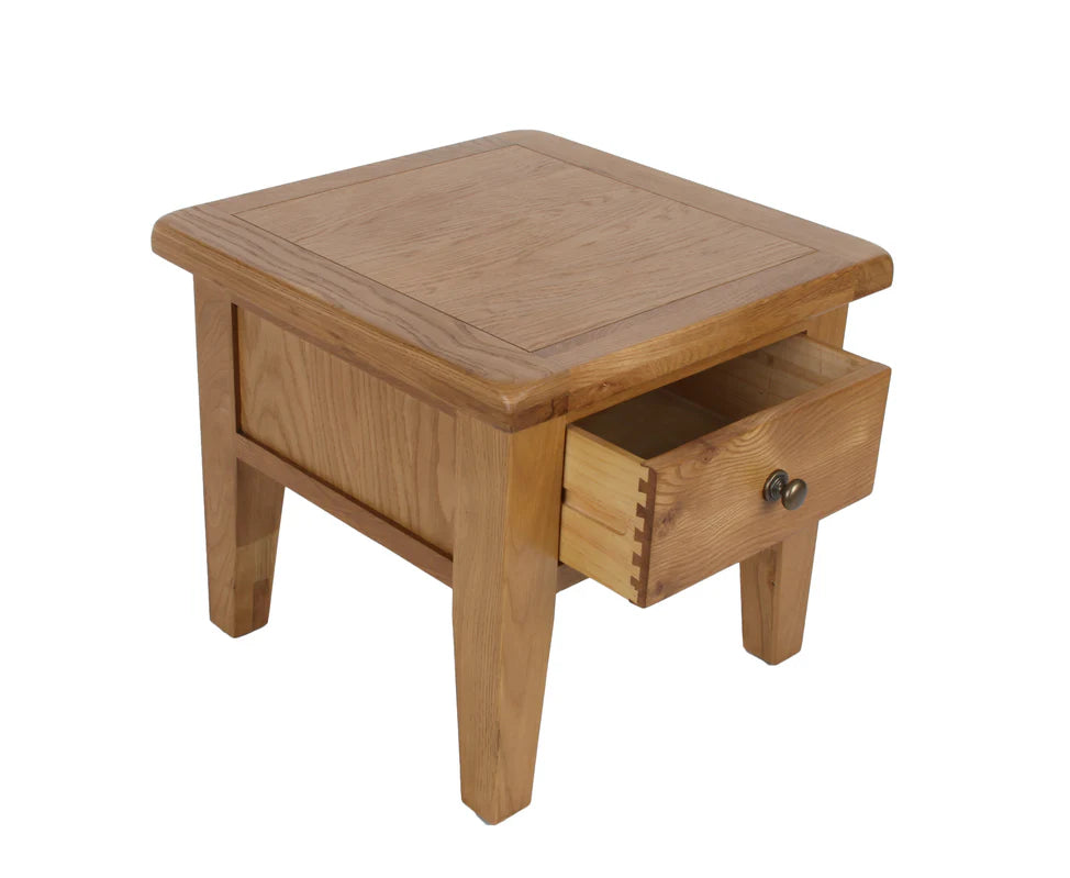 Torino Real Hardwood Oak Lamp Table