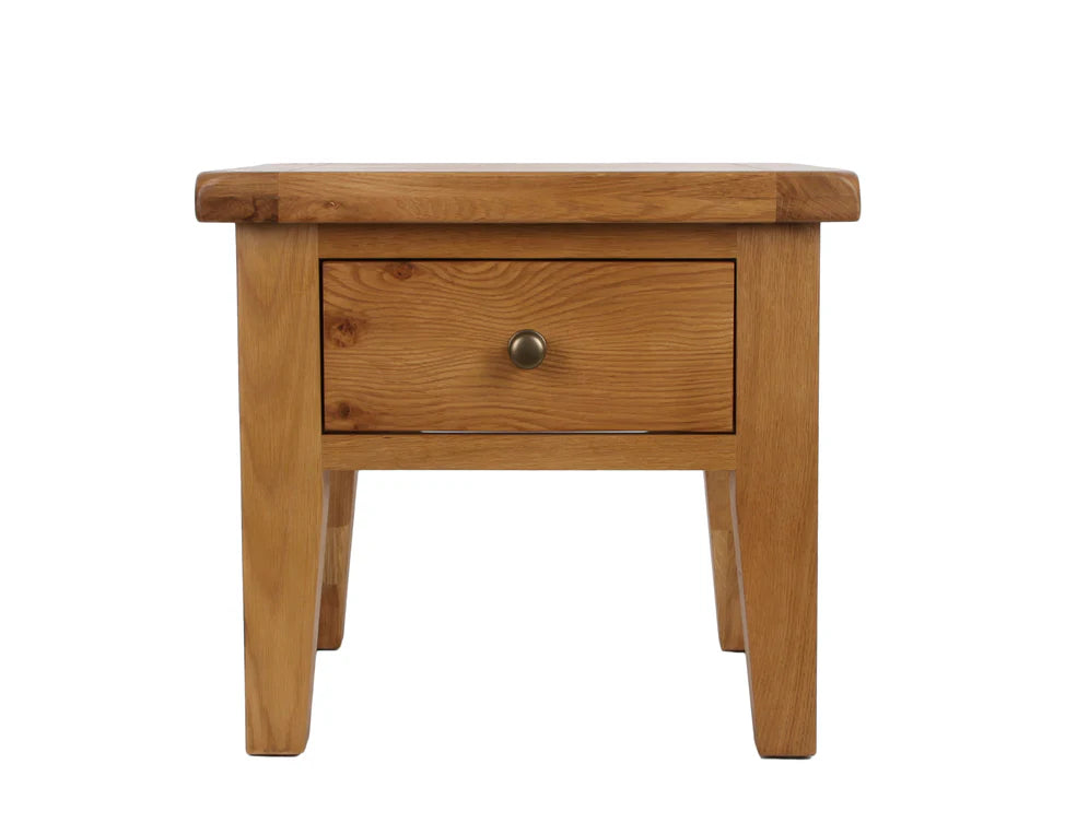 Torino Real Hardwood Oak Lamp Table