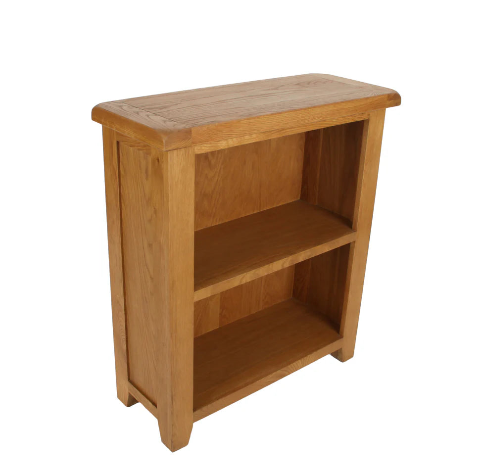 Torino Low Real Hardwood Oak Bookcase