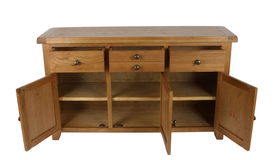 Torino Real Hardwood Oak Large Sideboard